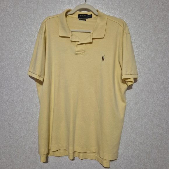 Polo by Ralph Lauren Men's Yellow Polo Shirt..SIZE:L - Picture 2 of 14